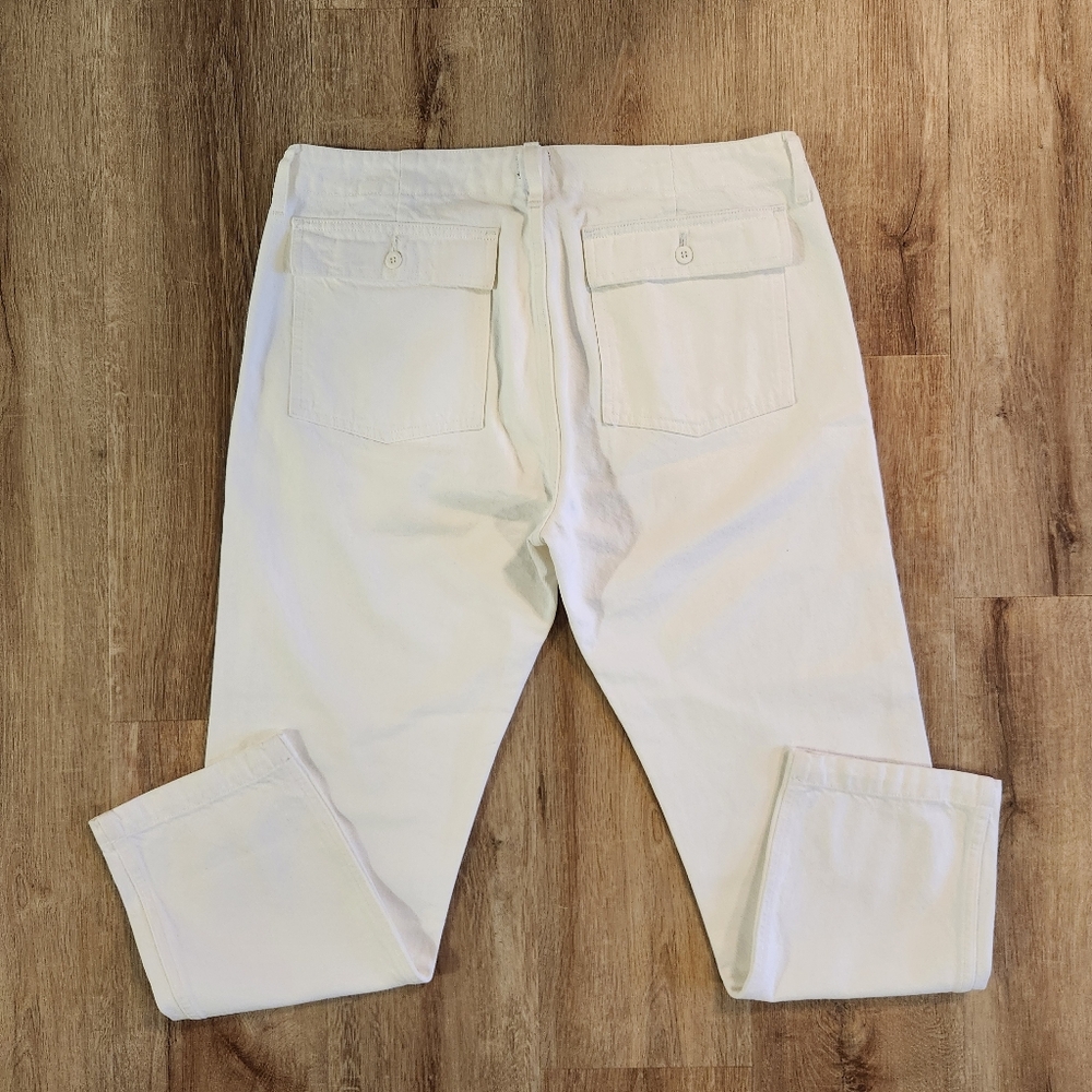 Edwin Eggshell White Malia Utility Boyfriend Jean… - image 5